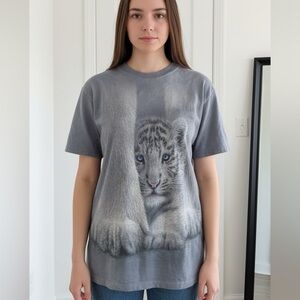 The Mountain Gray Snow Leopard  T-Shirt
